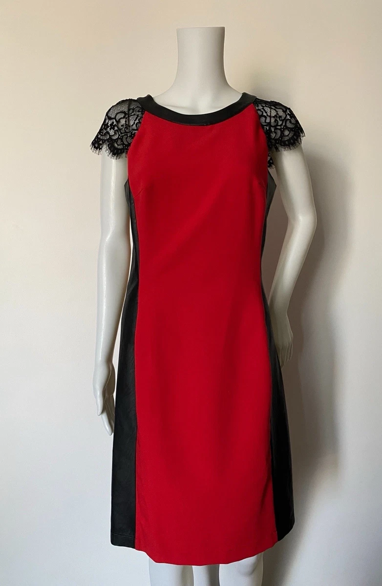Robe Mini En Cuir D'Agneau Rag & Bone Rouge - Taille L, Neuf Avec Étiquettes