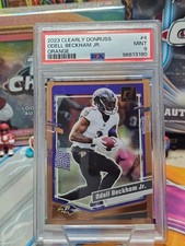 2023 Panini Clearly Donruss Odell Beckham Jr. #4 Baltimore Ravens Bronze 51/75