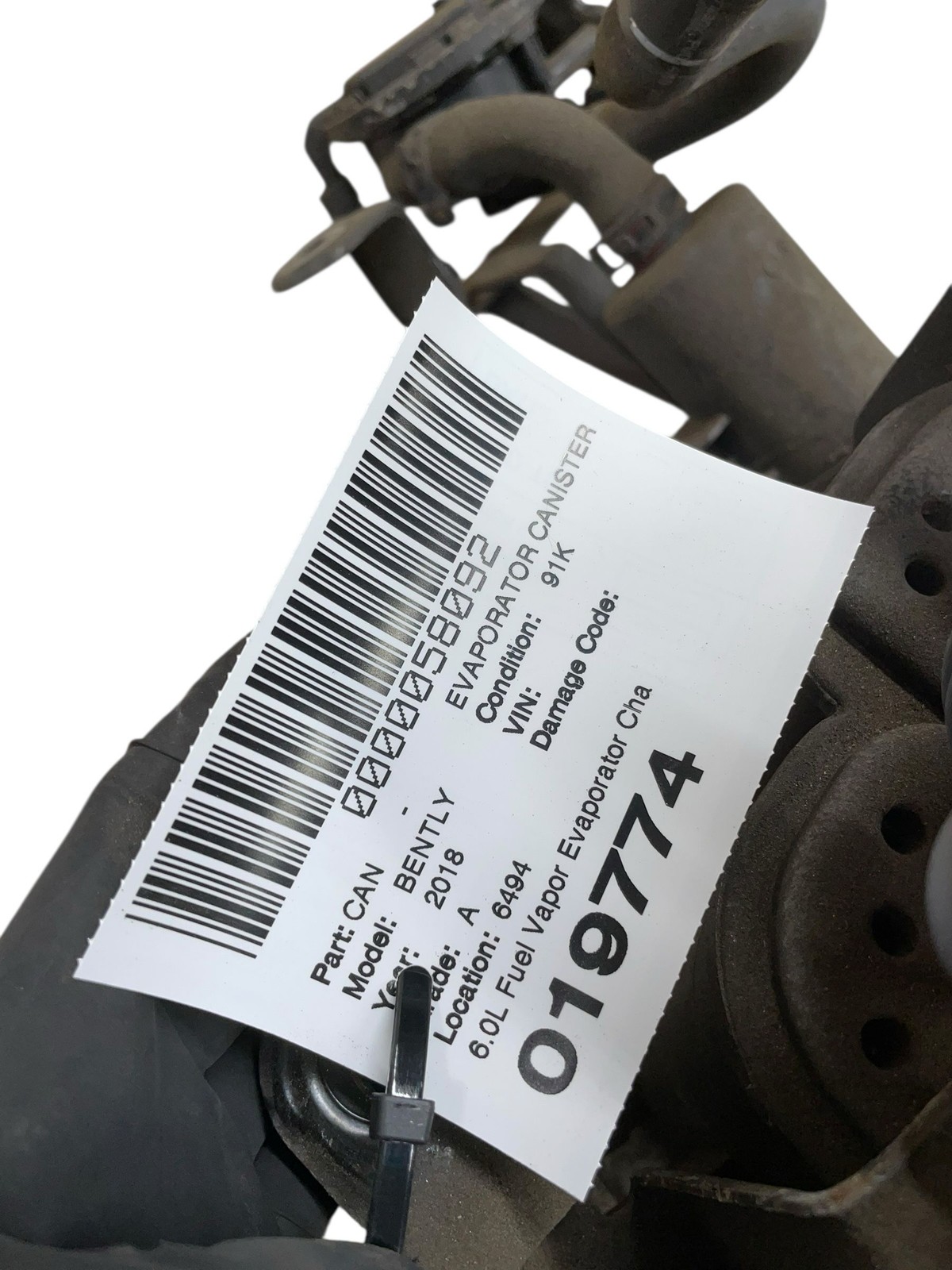 2015-2020 BENTLEY BENTAYGA OEM 6.0L Fuel Vapor Evaporator Charcoal Canister