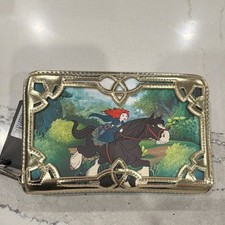 Cartera Loungefly Disney Brave Mérida verde azulado dorado multicolor mediana