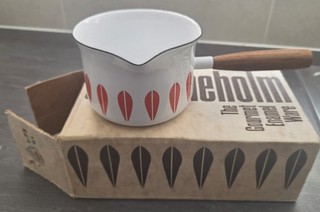 Cathrineholm Vintage Butter Warmer Orange And White. Come With Box