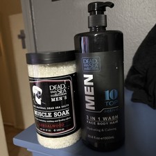 Dead Sea Collection Men's Sandalwood/10 Top Muscle Soak/hair And Body Wash