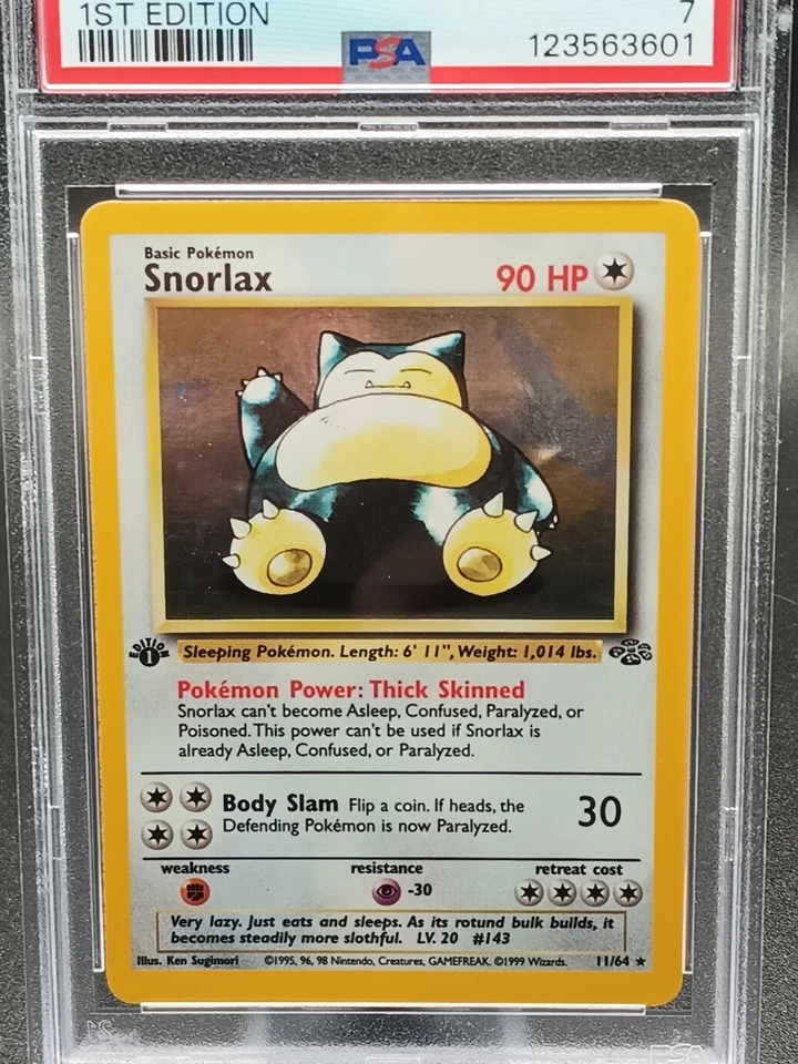 Snorlax 11/64 Jungle Holo PSA 7 NM - Image 2 of 4
