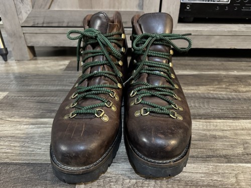 Vintage Polo Ralph Lauren Mens 11D Acworth Oiled Calf Leather Hiking Boots BROWN - Picture 7 of 14