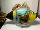 VINTAGE MURANO STYLE GLASS FISH MINT COND 61/2 X 10"