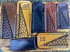 Custom Leather Pocket Knife Slip Buck 110, 112, Trapper, Mini Trapper, Others