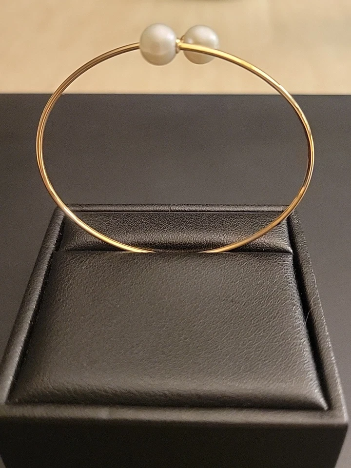 Brazalete Brazalete Ajustable Perla Oro 18k Foto 4 de 4