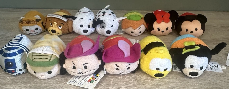 Disney Tsum Tsum смешанный лот мини плюшевый лот из 13 парков Disney 9 ярлыков 4 без ярлыков - Изображение 3 из 3