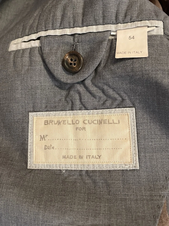 Brunello Cucinelli Wool Deconstructed Blazer Jacket IT•54 US•44R *READ Descipt. - Image 4 of 4