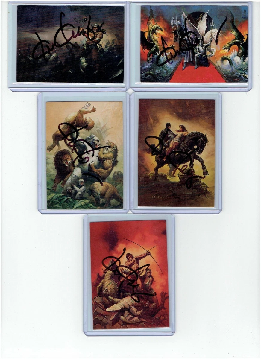 Ken Kelly Signed Series 1 Fantasy Art Trading Cards #81 - #85 1992