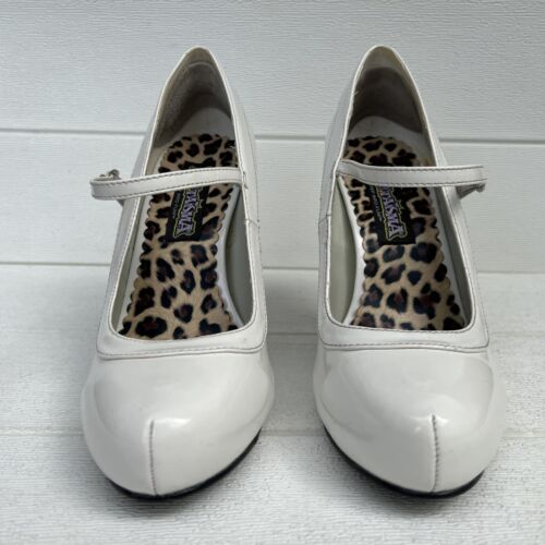 FUNTASMA Contessa-50 White AUS Size 8 Mary Janes Pumps 4" Heels Rockabilly - Bild 6 von 9