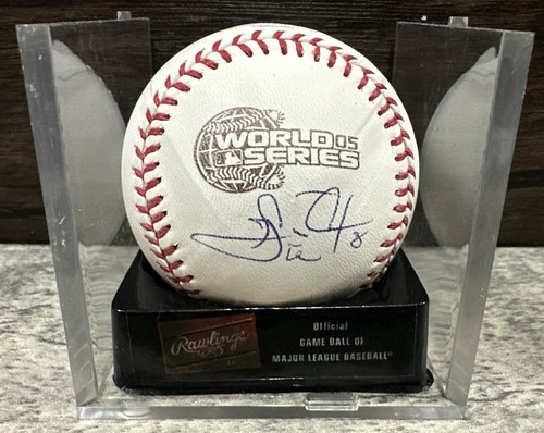 CARL EVERETT SIGNED 2005 WORLD SERIES RAWLINGS BASEBALL CHICAGO WHITE SOX - Picture 2 of 2