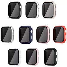 Privacy Anti-Spy Glass Screen Protector Case for Apple Watch 11 10 Ultra 9 8 7 6