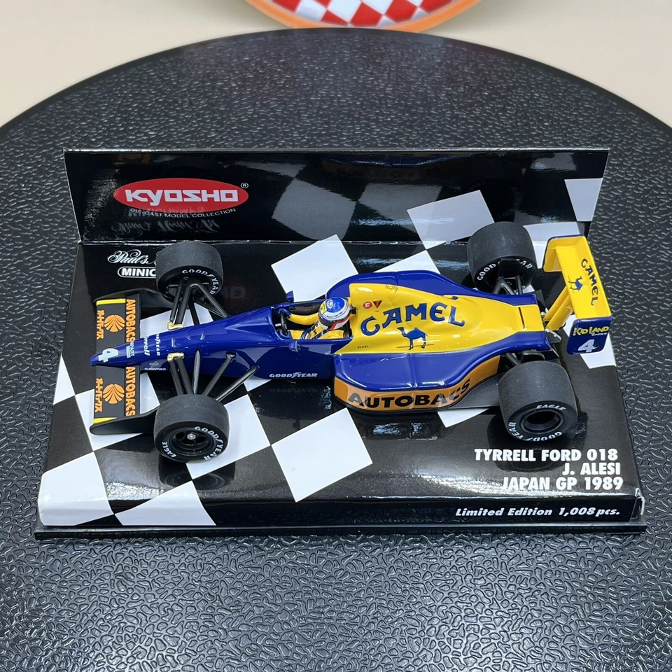 MINICHAMPS 1/43 Tyrrell Ford 018 Jean Alesi #4 Japan GP 1989 CAMEL 403890104 - Image 2 of 4