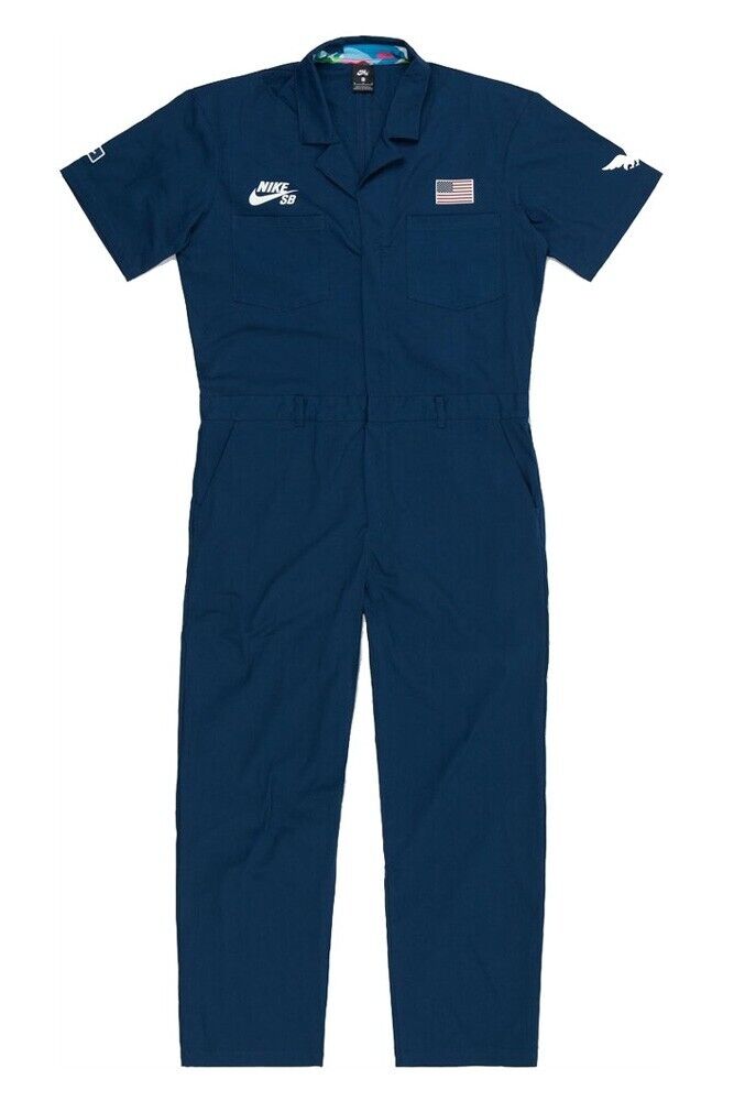 Nike SB Parra Dunk Jumpsuit Coveralls Olympic Blue DM7706-416 Size XXL