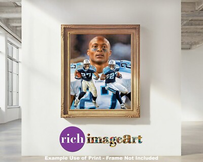 Eddie George Running Back Tennessee Titans NFL Football Art Print