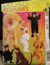McCalls MP262 Costume Pattern Bunny Bear Cat Lion Kangaroo adult sz 38 40