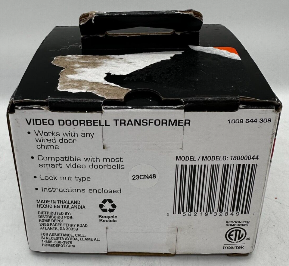 Defiant Wired 16VAC/30VA Doorbell Transformer Compatible with all Video
