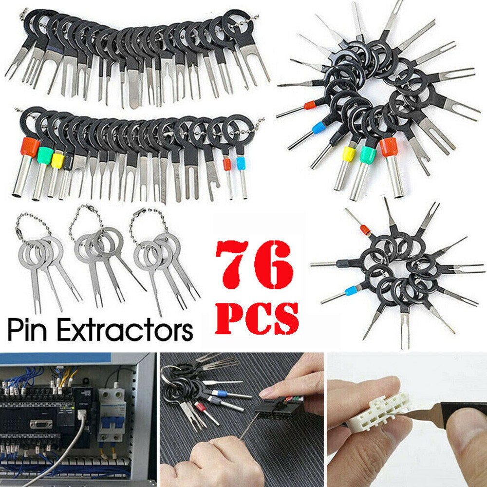 Pin Ejector Kit 76pcs/Set Terminal Ejector Kit Connector Pin Removal Tool Mechanic Suit ...