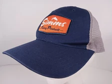 Simms Fishing Products Patch Snapback Mesh Trucker Hat Cap Navy Blue Gray Orange