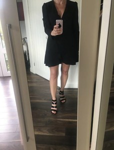 zara black tuxedo dress
