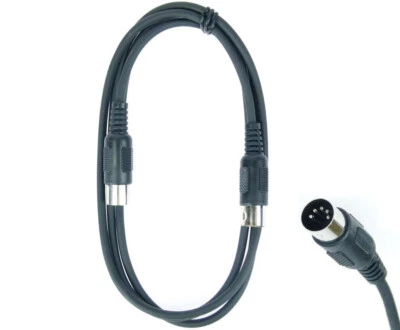 1,5 m MIDI DIN Video Kabel 5 pol pin polig schwarz Midikabel Paccs ADAM HALL