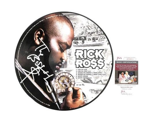 Rick Ross The Boss Signed For Da Low 12" Vinyl Picture Disc Record JSA COA 👑