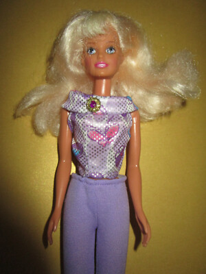 B-1328) ALTE BLONDE VINTAGE HASBRO DOLL OBERTEIL+LEGGINS+FLACHE WEISSE SCHUHE