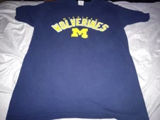 University Of Michigan Wolverines Gildan T Shirt Mens Size Medium Navy Blue