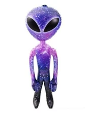 36" Galaxy Alien UFO Inflate Space Birthday Party Decoration and Toy