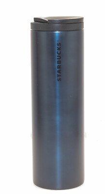 Starbucks Navy Blue Stainless Steel Tumbler Troy 16 Oz Double Wall Thermos New
