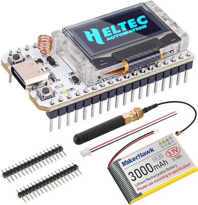 ESP32 Lora V3 Module Board With 3000mah Battery Set With 863-928mhz Antenna