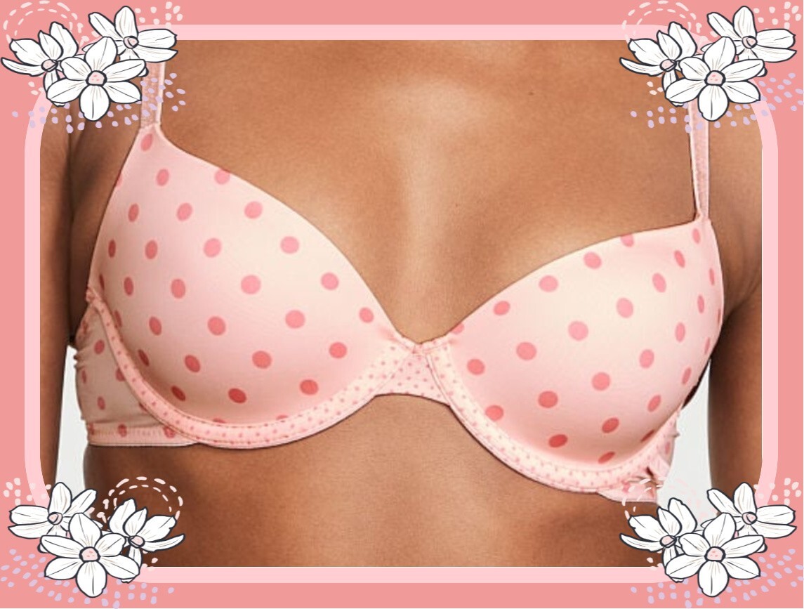 40C Peach Coral Pink ALL DOTS Smooth Victorias Secret Lightly