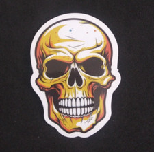 Colorful Cool Creepy Evil Skeleton Sticker 2.38" x 1.75" R