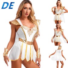 DE Damen Griechische Göttin Römische Toga Kleider Antike Karneval Party Kostüme