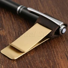 Brown Leather Pen Holder Organizer For Notepad Passport Notebook Diary Journal