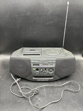 Sony CFD V15 Boombox CD Radio Cassette Corder Mega Bass Port Black Handle Cord