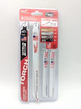 New -Milwaukee Sawzall Reciprocating Saw 7 Blade Set 6 + 1 Metal & Wood