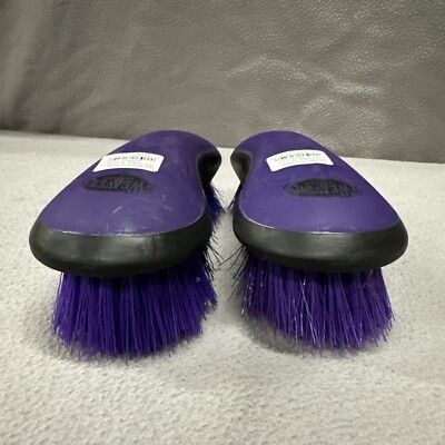 WEAVER Leather 2 Pack STIFF Dandy Brush Purple & Black 65-2059-C3 Horse Grooming