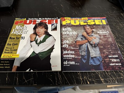 Pulse Magazines 92/93 Mick Jagger Keith Richard s Lot Of 2 