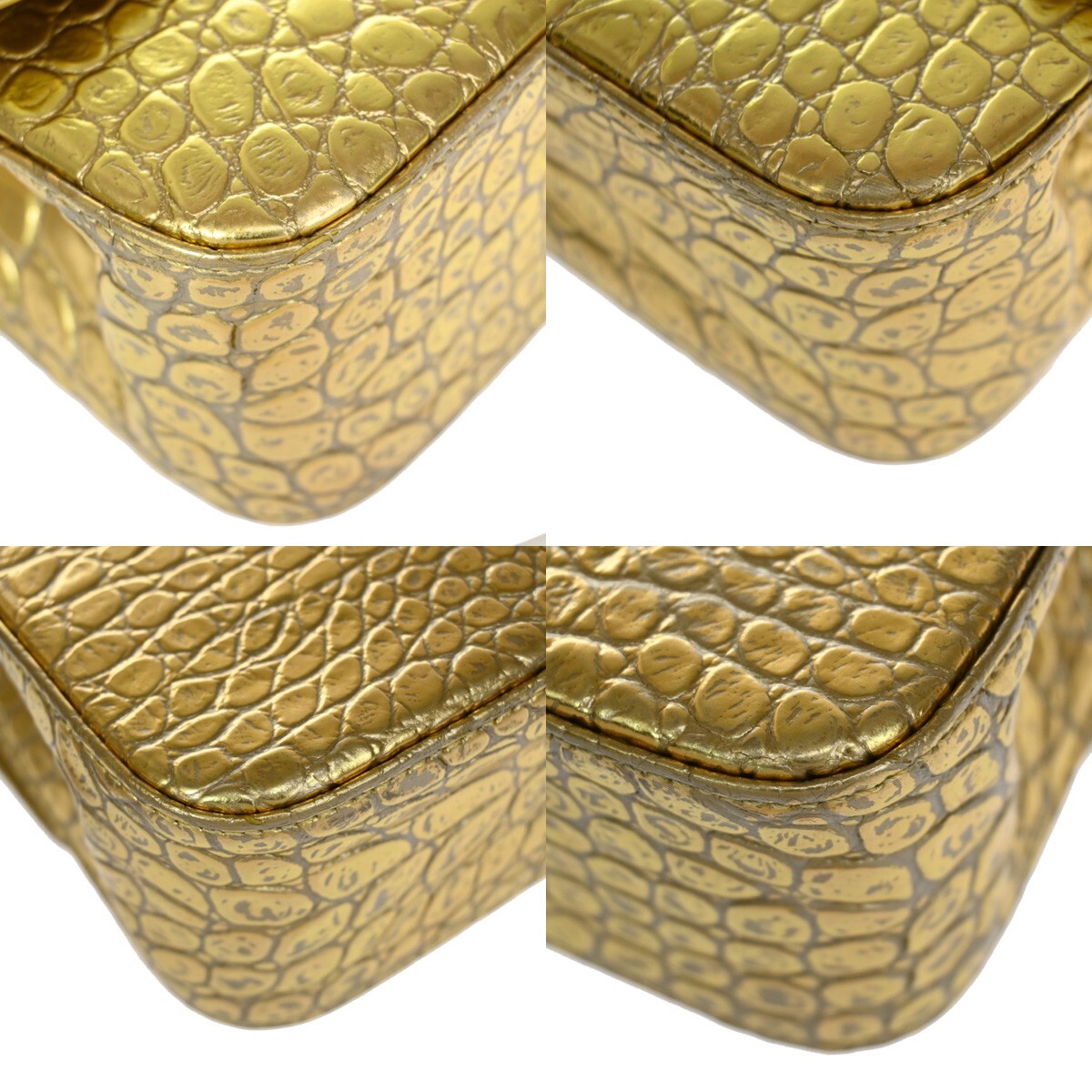 CHANEL CC Logo Double Flap Chain Shoulder Bag Embossing CHANEL CC Logo Double Flap Chain Shoulder Bag Embossing