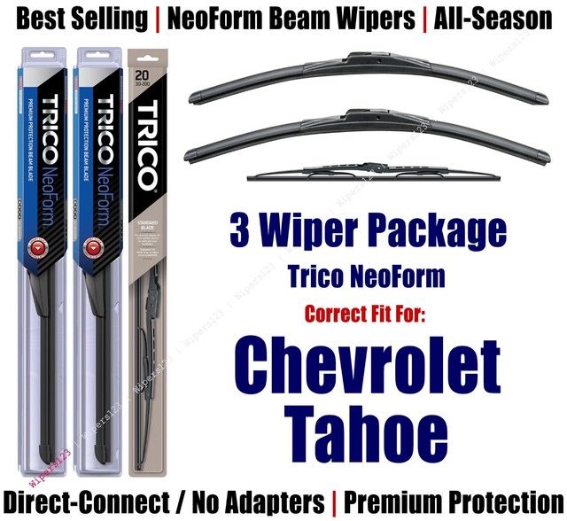 3Pack Wipers Front & Rear NeoForm 2015+ Chevrolet Tahoe 16220x2