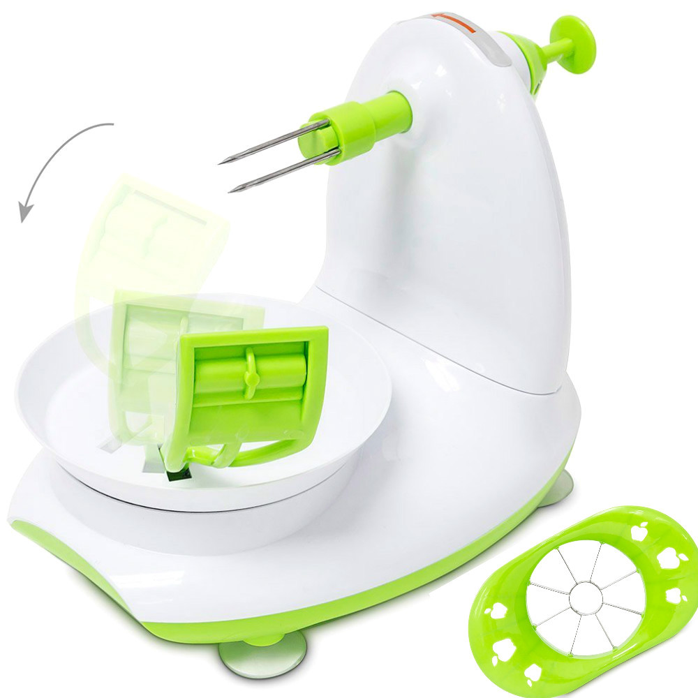 Sbucciamele Manuale Design 3-in-1 - Taglia e Pela Frutta Inox