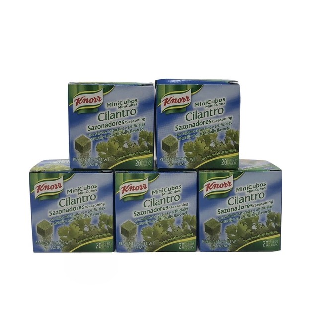 🔥KNORR CILANTRO🔥 Seasoning Cubes 5 Boxes of 20 Mini Cubes Hard To