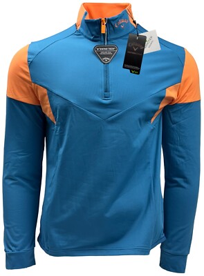 Callaway Colour Block Contrast 1/4 Zip Mid Layer - MEDIUM - UVP60 