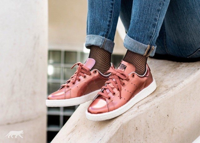 stan smith damen metallic