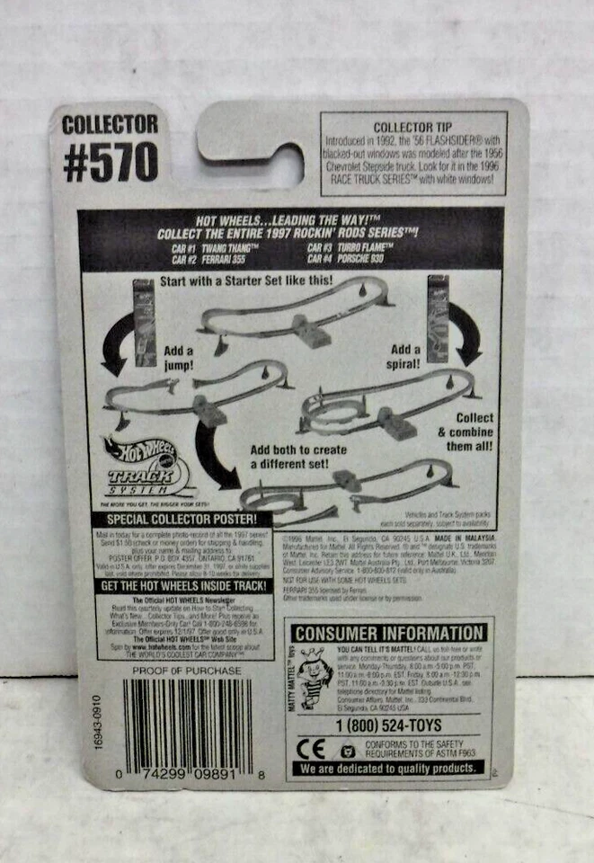 Coche diecast Ferrari 355 Hot Wheels Rockin' Rods Series negro 053024AST2-D Foto 2 de 2