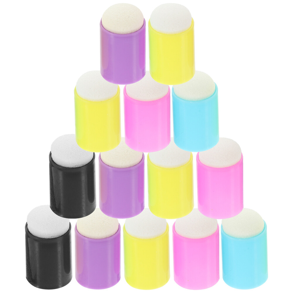 20 Pcs Blending Sponge Stamps Daubers Yellow Finger Painting for Stamping