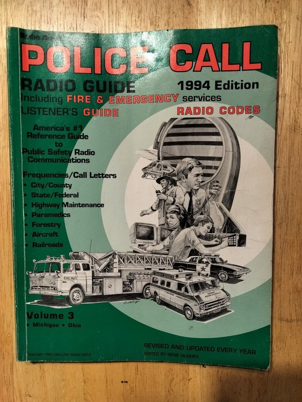Radio Shack Police Call Radio Reference Guide Book 1994 Edition Volume 3