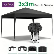 Gazebo Pop up Heavy Duty Outdoor Marquee Waterproof Canopy Sunshade With Sides